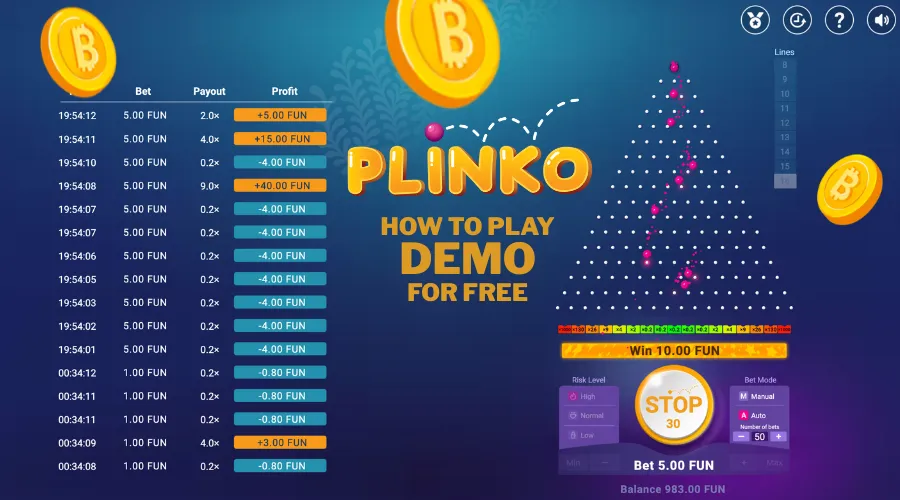 How to play the Plinko Demo for free